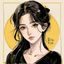 黄漫画用户「墨香书卷」头像，女性用户，文艺气质